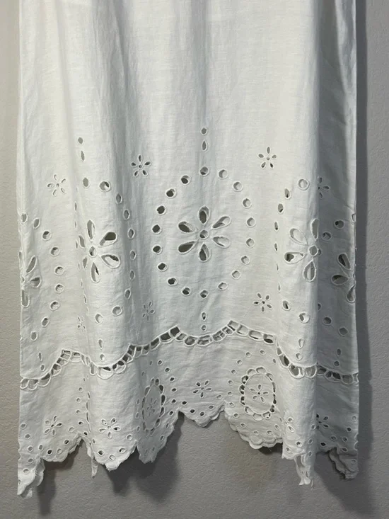 Madewell NWT Eyelet Embroidered Maxi Skirt Size 6 in Salt - Picture 8 of 16